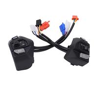 Itonash Gruppo Interruttore Manubrio Moto, Interruttore di Comando Sinistro Destro con Segnale di Svolta a Clacson Abbaglianti e Anabbaglianti Avviamento Elettrico Faro On Off