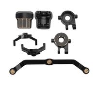 Itonash Kit di Collegamento dello Sterzo in Ottone Blocchi di Rotelle Dell'asse Anteriore Posteriore Mozzi a C Parti di Aggiornamento Dell'articolazione per Cingolato RC 4M con El