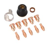 Itonash Kit di Consumo di Taglio del 13pcs, Elettrodi per Ugelli in Acciaio Inossidabile in Ottone con Anello di Turbinio Protettivo della Staffa S45, per Taglio Al in Titanio 45A