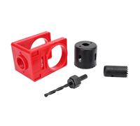 Itonash Kit di Installazione della Serratura della Porta, Modello di Guida Regolabile con e Albero in Acciaio in Acciaio Carbone, Compatibile per le Porte di Legno 1-3/8 a 1-3/4 (Rosso)