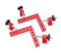 Itonash Kit di Sovrani di Posizionamento Quadrato, Strumento di Misurazione a 90 Gradi in Lega in Lega di Alluminio con più Fori per il Blocco Flessibile, per i Carpentieri di