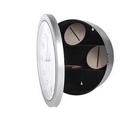 Itonash Orologio Contenitore di Sicurezza Contenitore per Soldi Deposito di Gioielli Deposito di Contanti Home Office 25 Cm Argento