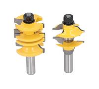 Itonash Porta della Porta Dell'ingresso Bit del Router, 2 Pcs Set di Fresatura a Rotaia a Tracota Regolabile in Lega di Carbonio con Carburo in Cemento di Alto Grado, per Telai delle