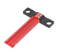 Itonash Segnalino del Buco T Righello, in Lega di Alluminio TIPO TIPIO SCRIBRO CON Scala Marcata e Fori 1/32 Pollici per la Lavorazione del Legno e il Design della Decorazione (6 pollici)