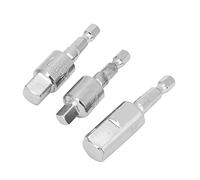 Itonash Set di Presa per Trapano Alimentazione, 3pcs Esagni a Quadrato Adattatore 1/4in 3/8 Pollici 1/2 Pollici Cromati Cromati in Metallo CRV Rotabile