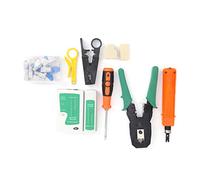 Itonash Set di Strumenti di Cablaggio di Rete, Tester per Cavi Professionale con Porta di Piegatura 4p 6p 8p e Manico Non Slip, per Cablaggio di Rete e Manutenzione