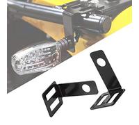 Itonash Staffa Universale per Indicatori di Direzione per Moto, Supporto di Montaggio in Metallo con Materiale in Ferro Robusto e Durevole, per la Sicurezza delle Modifiche Alla Moto (Nera)