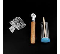 Itonash Strumenti per Apicoltura, Set da 7 Pezzi Spazzola per Api con Manico in Plastica e Impugnatura per Gratta e Vinci in Acciaio Inossidabile Hivetool Queen Catcher con Tubo per