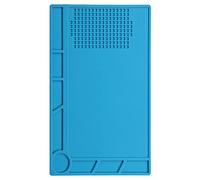 Itonash Tappetino in Silicone Isolante, Superficie Non Slip Anti -statica Ad Alta Temperatura con Scanalature Piccole per la Conservazione degli Accessori, per la Saldatura Riparazione (S-120B)