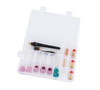 Itonash Tiging Torch Torch Consumables, Ugelli in Ceramica Elettrodo in Rame con Lenti a Gas Set con Resistenza Ad Alta Temperatura, per WP17 WP18 WP26 Torcia di Saldatura