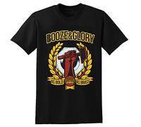 ItoNc Booze And Glory As Bold As Brass T-Shirt Mens Unisex Black Tees M