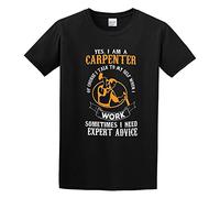 ItoNc Carpenter Needs Expert Advice T-Shirt Mens Unisex Black Tees L