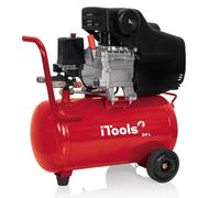 ITOOLS - Compressore d'aria ad olio 24L 8 bar 115 PSI Silenzioso 2CV 1500W Flusso d'aria massimo: 206 l/min.