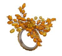 ITOS365 Set di 12 portatovaglioli per tavolo da pranzo, decorazione feste, tovaglioli, in metallo, foglia oro, confezione da 12