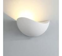 ITOSUI Applique da Parete a LED Moderna e Minimalista a Forma di Mezza Luna, Luce Bianca Calda 3000K, Ideale per Camera da Letto, Soggiorno, corridoio, in Alluminio Nero o Bianco (Bianco).