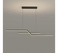 ITOSUI Lampada a Sospensione LED Moderna e dimmerabile, con Striscia Metallica e Paralume lineare in Acrilico Bianco, Design Geometrico e Allungato, Ideale per Sala da Pranzo e Isola Cucina.