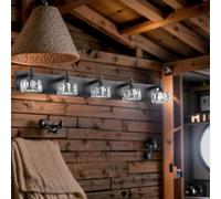 ITOSUI Lampada da Bagno Moderna Nera a 4 luci LED dimmerabili in Cristallo per sopra Lo Specchio, Eleganti luci da Parete per Il Bagno con Finitura