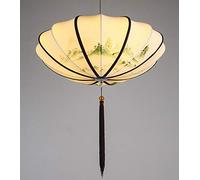 ITOSUI Lampadario Creativo Paralume in Tessuto Lampada A Sospensione con Ombrello, Apparecchio di Illuminazione in Stile Cinese,Beige,Diameter40cm