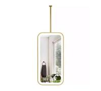 ITOSUI Specchio da Bagno Rettangolare con Illuminazione a LED bifacciale, Montato a soffitto, con Illuminazione Regolabile per Soggiorno e corridoio (Oro, 50x90 cm)