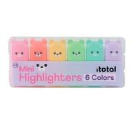 iTOTAL 6 mini evidenziatori cuccioli pastello