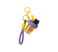 ITOTAL Black Cat Kawaii Style Mug with Cord Keyring