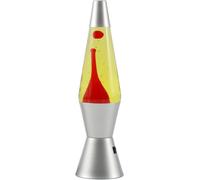 ITotal Lampada Lava Led Spaceship Base Argentata Liquido Giallo e Cera Rossa XL3