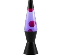 I-TOTAL® - Lampada Lava LED - Design Moderno con Effetto Bolle Fluide, Basso Consumo, Luce LED Integrata, 37 cm (Base Nera, Liquido Viola, Cera Rosa)