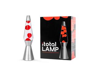 Itotal Lampada Lava Silver Base Red Wax-36 Cm (1270397)