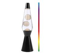 Itotal - Led Lava Lamp With Color-Changing Light, White Wax And Bla... Toy NUOVO