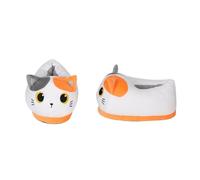 ITOTAL Pantofole Peluche Gatto Arancione, Ciabatte Morbide con Design Felino, Bianco e Arancione