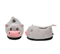 ITOTAL Pantofole Peluche Ippopotamo, Ciabatte Morbide Animali, Grigio e Rosa