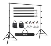 ITOTIN Supporto per luce in alluminio per fotografia, 2,8 m, resistente, nero