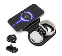 iTOTU Ultra Magnetic 3-in-1 Wireless Charger: Foldable Charging Station for iPhone 14/13/12 Series, AirPods 3/2/Pro, and iWatch 2 - Travel Charger for Multiple Devices