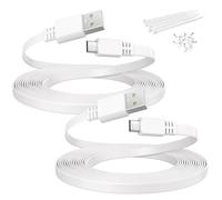 Itramax Cavo di Prolunga Micro USB 6M,Cavo Alimentazione Micro USB Piatto per Telecamera di Sicurezza,Compatibile con Blink Mini/XT2/Outdoor 3,Wyze Cam v4,eufy,Arlo Q,EZVIZ,Ring Spotlight Plus,YI Home