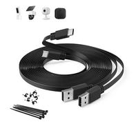 Itramax Cavo di Ricarica USB A a USB C per Cam Sicurezza 5M 2 Pezzi,Nero | Cavo Piatto di Alimentazione e Prolunga Lungo per Blink Outdoor 4/Mini 2K+,eufy Indoor S350/C220,Tapo C120,EZVIZ H6c 2K/CB2