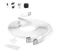Itramax Cavo di Ricarica USB A a USB C per Telecamera 9M 2 Pezzi,Bianco | Cavo Piatto di Alimentazione e Prolunga per Camera di Sicurezza Blink Outdoor 4/Mini 2K+,eufy 4G LTE S330,EZVIZ H6,Tapo C120