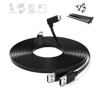 Itramax Cavo Estensione USB C Piatto 9M 2 Pezzi,90 Gradi Extra Lungo Cavo | USB A a USB C Alimentazione per Telecamera,Blink Outdoor 4/Mini 2/2K+,Tapo C120,Ring,eufyCam S3 Pro,EZVIZ H6c 2K,Xiaomi,Nero