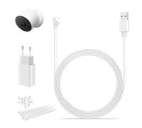 Itramax Cavo Extra Lungo 10M per Google Nest Cam Alimentazione Continua 5V/2A Impermeabile,Compatibile Batteria,Interno/Esterno