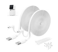 Itramax Cavo per WYZE Cam Pan V3, 90 Gradi Micro USB Cavo di Alimentazione di Estensione 4.5M 2 Pack, Cavo Micro USB Angolato, Cavo di Alimentazione Piatto di Ricarica per Cam Pan V3 Telecamera