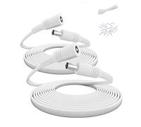 Itramax Cavo Prolunga 12V DC 3M 2 Pezzi,Cable Filo Prolunga Piatto Lungo Adattatore Alimentazione DC 5,5mm x 2,1mm 5521,24 Volt,Cavo Femmina a Maschio per Telecamera Sicurezza CCTV IP,DVR,LED,Monitor