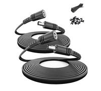 Itramax Cavo Prolunga 12V DC 6M 2 Pezzi,Cable Filo Prolunga Piatto Lungo Adattatore Alimentazione DC 5,5mm x 2,1mm 5521,5V 9V 24 Volt,Cavo Femmina a Maschio per Telecamera Sicurezza CCTV IP,DVR,LED