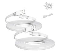 Itramax Cavo Ricarica Micro USB 3/M/2Pezzi,Cavo Filo Prolunga Caricatore Alimentazione Micro Piatto Lungo per XIAOMI Mi Camera,YI/Cloud Camera,Wyze/Nest/Arlo Q/Furbo Dog Cam,Blink XT XT2 Mini