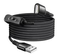 Itramax Cavo USB Interruttore EIN/AUS 3Metri,Tipo A,Estensione per Registratori,Strisce LED,Tastiera,Ventilatore USB,Lampada USB