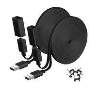 Itramax Cavo USB Prolunga 9 Metri 2Pezzi,Cavo di Alimentazione Piatto di Ricarica,Cavo Extender USB Impermeabile Compatibile con WYZE Cam V4/V3/V2,WYZE Cam OG,Blink Outdoor 4,Blink XT,Mini