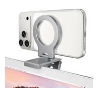 Itramax Continuity Camera Mount,Supporto Magnetico per Telefono Portatile per Webcam per iPhone 17 Air 16 15 14 13 12,Custodia Mag-Safe,iMac&Macbook MacOS 13 Ventura,FaceTime,Regolabile Alluminio