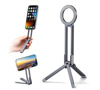 Itramax Treppiede Magnetico per Telefono,Mini Treppiede Smartphone Pieghevole Regolabile e Portatile da Tavolo per MagSafe iPhone 17 16 15 14 13 12,Samsung Galaxy S25,Google Pixel,Video,Viaggio,Grigio