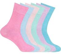 ITRAT Calzini per diabetici da donna, non elastici, larghi, a nido d'ape, con polsino morbido alla caviglia, impugnatura larga, non vincolante, per piedi gonfi e gambe, taglia 4-7, Colori pastello (6