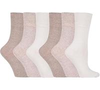 ITRAT Calzini per diabetici da donna, non elastici, larghi, a nido d'ape, con polsino morbido alla caviglia, impugnatura larga, non vincolante, per piedi gonfi e gambe, taglia 4-7, Bianco sporco e