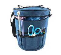 ITRHJTGP Borsa per Uncinetto Borsa portaoggetti for Filati con Tracolla Regolabile, Grande Organizer for lavori a Maglia, Portatile, 7 Tasche for Attrezzi
