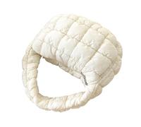 ITRHJTGP Borsa Trapuntata Donna Borsa a mano trapuntata a bolle, casual, da donna, in nylon piegato, for cellulare(White)